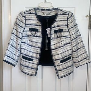 NWT White House Black Market Tweed Jacket Size 0P (Petite)